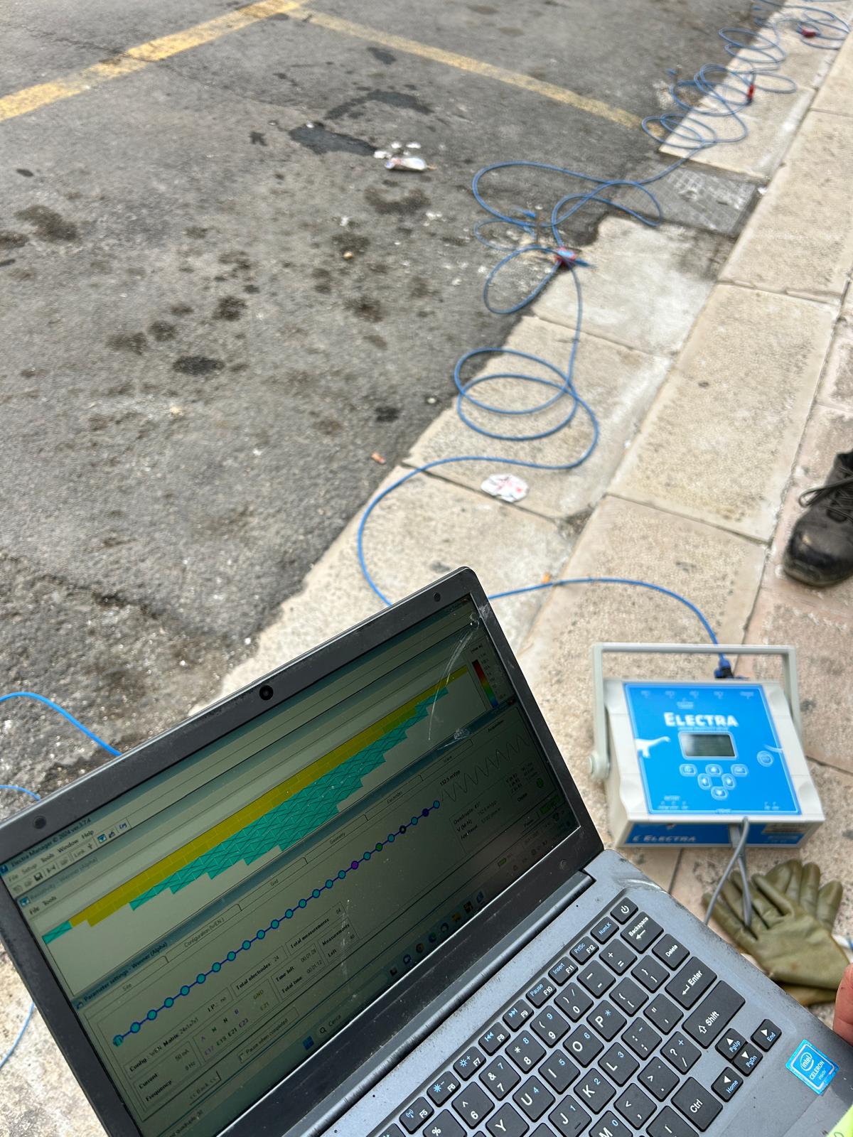 ERT tomography acquisition with Electra